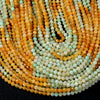 4MM Natural Multi Color Burma Jade Gemstone Grade AAA Micro Faceted Round Loose Beads 15 inch Full Strand (80009386-P29)