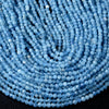 Natural Aquamarine Gemstone AAA Micro Faceted Round 3MM 4MM Loose Beads (P27 P46)