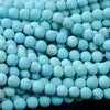 Matte Turquoise Blue Gemstone Round 5MM 6MM Loose Beads 15 inch Full Strand (D294)