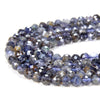4MM Natural Iolite Gemstone Grade A Micro Faceted Round Loose Beads 15.5 inch Full Strand (80009431-P32)