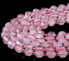6MM Madagascar Rose Quartz Gemstone Grade AAA Faceted Prism Double Point Cut Loose Beads (D213)