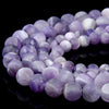Matte Chevron Amethyst Gemstone Grade AAA Round 6MM 8MM 10MM Loose Beads (D335)