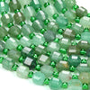 6MM Natural Green Aventurine Gemstone Grade AA Faceted Prism Double Point Cut Loose Beads (D342)