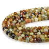 3X2MM Natural Green Grossular Garnet Gemstone Grade A Micro Faceted Rondelle Loose Beads (P35)
