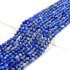 Natural Lapis Gemstone Grade AA Micro Faceted Round 2MM 3MM Beads (P10)