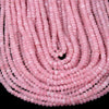8X5MM Natural Madagascar Rose Quartz Gemstone Grade AAA Faceted Rondelle Loose Beads (D344)