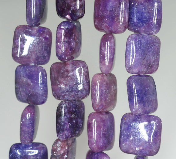 12X12mm Voilet Purple Lepidolite Gemstone Grade AA Square Loose Beads 7.5 inch Half Strand (90187900-669)