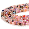 3X2MM Natural Multi Color Galaxy Mix Stones Gemstone Grade AA Bicone Faceted Rondelle Saucer Loose Beads 15 inch Full Strand (80009465-P34)