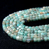 4MM Natural Peruvian Amazonite Gemstone Grade A Micro Faceted Diamond Cut Cube Loose Beads (P40)