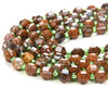 6MM Natural African Green Opal Gemstone Grade AAA Faceted Prism Double Point Cut Loose Beads (D213)