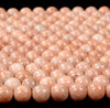 Natural Peach Feldspar Sunstone Gemstone Grade A Round 5MM 6MM 7MM 8MM Loose Beads (D308)