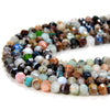 4X3MM Natural Galaxy Mix Stones Gemstone Micro Faceted Lantern Loose Beads (P36)