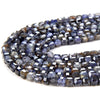 Natural Iolite Gemstone Grade A Micro Faceted Diamond Cut Cube 4MM 5MM Loose Beads (P41)