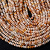 3X2MM Natural Sunstone Gemstone Grade A Bicone Faceted Rondelle Saucer Loose Beads 15 inch Full Strand (80015381-P46)
