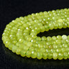 4X3MM Peridot Green Jade Gemstone Grade AAA Faceted Rondelle Loose Beads 13.5 inch Full Strand (80009517-P38)