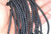 4mm Frost Matte Black Agate Gemstone Black Frosted Round Loose Beads 15.5 inch Full Strand (90145530-246)