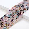 3-4MM Natural Multi Color Galaxy Mix Stones Gemstone Micro Faceted Round Loose Beads 15.5 inch Full Strand (80009398-P30)