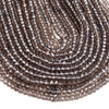 6X4MM Natural Smoky Quarzt Gemstone Grade AAA Micro Faceted Rondelle Loose Beads (P37)
