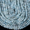 6MM Natural Aquamarine Gemstone Grade AA Micro Faceted Round Loose Beads (P48)