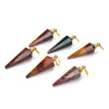 49X15MM Natural Indian Agate Gemstone Perfume Bottle Pendant Hexagon Healing Point, Essential Oil Bottle Beads 1 Bead (80017269-P73)
