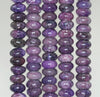 10X5-10X6mm Purple Lepidolite Gemstone Grade AA Rondelle Loose Beads 16 inch Full Strand (90187996-673)