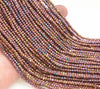 3x2mm Purple Gold Hematite Gemstone Micro Faceted Rondelle Loose Beads 15 inch Full Strand (80007525-A263)