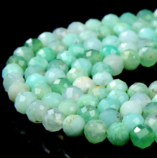 4MM Natural Chrysoprase Gemstone Grade AAA Micro Faceted Round Loose Beads 15 inch Full Strand (80017383-P77)