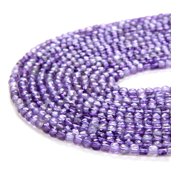 2MM Amethyst Gemstone Grade AA Micro Faceted Cube Loose Beads 15.5 inch Full Strand (80008690-P9)