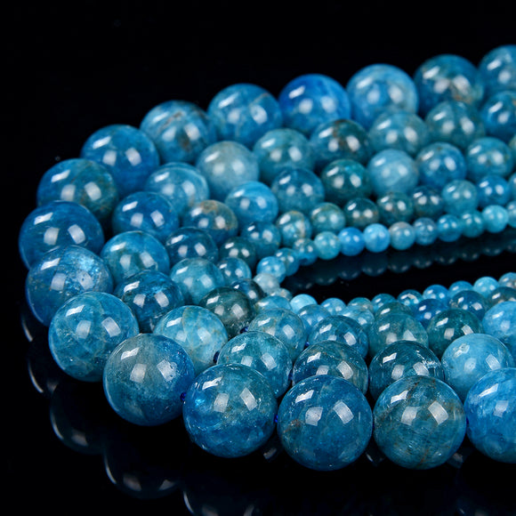 Natural Apatite Gemstone Grade AA Round 4MM 5MM 6MM 8MM 9MM 10MM Loose Beads (D26)
