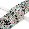 4MM Natural Multi Color Galaxy Mix Stones Gemstone Micro Faceted Round Loose Beads 15 inch Full Strand (80009401-P30)