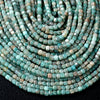 4MM Natural Peruvian Amazonite Gemstone Grade A Micro Faceted Diamond Cut Cube Loose Beads (P40)