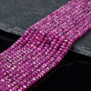 4X3MM Natural Ruby Gemstone Grade AAA Micro Faceted Rondelle Loose Beads 15 inch Full Strand (80017470-P78)