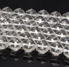 12mm White Rock Crystal Quartz Gemstone Grade AAA Diamond Faceted Round Loose Beads 15 inch Full Strand (90187629-699)