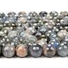 Natural Labradorite Gemstone Grade A Faceted Round 7MM 8MM 9MM 10MM 11MM 12MM 13MM 14MM Loose Beads (D409)
