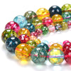 Rock Crystal Quartz Rainbow Tourmaline Color Gemstone Grade AAA Round 5MM 8MM 10MM Loose Beads (D293)