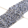 3X2MM Natural Iolite Gemstone Grade AA Micro Faceted Rondelle Loose Beads 15 inch Full Strand (80016385-P61)