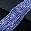 Natural Tanzanite Gemstone Grade AAA Micro Faceted Round 3MM 4MM Loose Beads (P45)