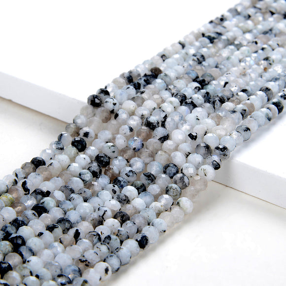 Rainbow Moonstone Gemstone Grade A Micro Faceted Round 2MM 3MM 5MM Loose Beads (P11)
