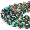 6MM Natural Turquoise Gemstone Faceted Prism Double Point Cut Loose Beads (D342)