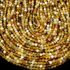 Natural Yellow Opal Gemstone Grade AA Micro Faceted Round 3MM 4MM Loose Beads (P66)