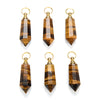 47X15MM Natural Yellow Tiger Eye Gemstone Perfume Bottle Pendant Faceted Point, Essential Oil Bottle Beads 1 Bead (80017251-P71)