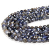 5MM Natural Iolite Gemstone Grade A Micro Faceted Round Loose Beads 15.5 inch Full Strand (80009443-P33)