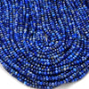 Natural Lapis Lazuli Gemstone Grade AA Micro Faceted Rondelle 3X2MM 4X3MM Loose Beads 15 inch Full Strand (P61 P62)