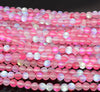 5MM Matte Aura Quartz Gemstone Pink Round 15 Inch Full Strand (80007268-A251)