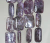 20X15mm Dark Purple Lepidolite Gemstone Grade A Rectangle Loose Beads 7.5 inch Half Strand (90187881-667)