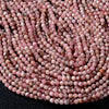 3-4MM Argentina Rhodochrosite Gemstone Grade AA Micro Faceted Round Loose Beads 15.5 inch Full Strand (80009553-P45)