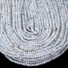 Natural Rainbow Moonstone Gemstone Grade A Micro Faceted Rondelle 3X2MM 4X3MM Loose Beads 15 inch Full Strand (P62)