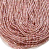 3X2MM Natural Strawberry Lepidocrocite Quartz Gemstone Grade AAA Micro Faceted Rondelle Loose Beads 15 inch Full Strand (80016387-P61)