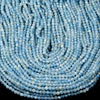 4MM Rare Argentina Lemurian Aquatine Calcite Gemstone Grade AAA Micro Faceted Round Loose Beads 15 inch Full Strand (80016827-P66)