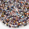 5MM Natural Multi Color Galaxy Mix Stones Gemstone Micro Faceted Round Loose Beads 15.5 inch Full Strand (80009449-P33)